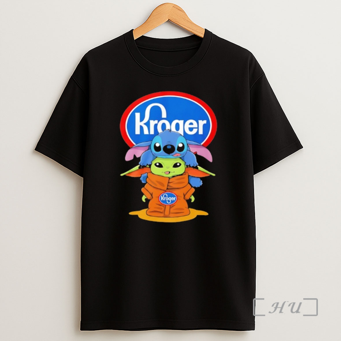 Officials Baby Stitch And Baby Yoda Kroger Premium Shirt Sweatshirt Tee