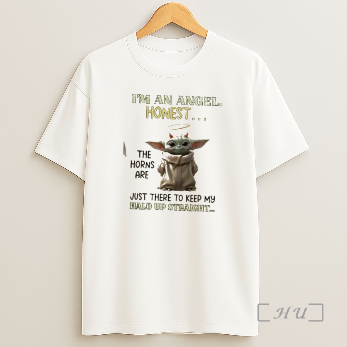 Officials Baby Yoda Im An Angel Honest The Horns Are Just There To Keep My Halo Up Straight Shirt Sweatshirt Tee