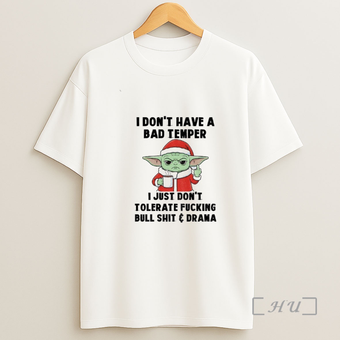 Officials Baby Yoda Middle Finger I Dont Have A Bad Temper I Just Dont Tolerate Fucking Christmas Shirt Sweatshirt Tee