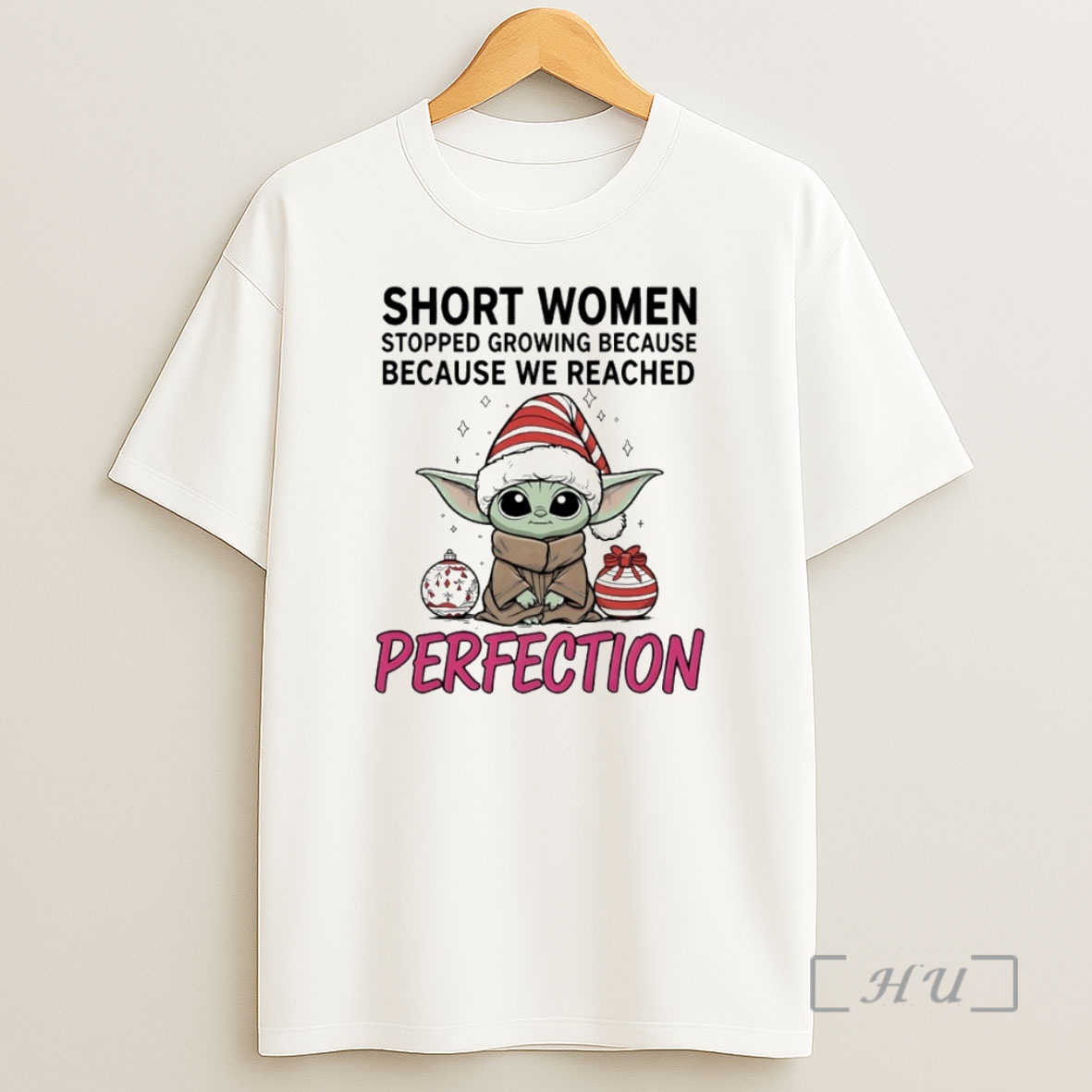 Officials Baby Yoda Short Women Stopped Growing Because Because We Reached Perfection Circle Premium Shirt Sweatshirt Tee