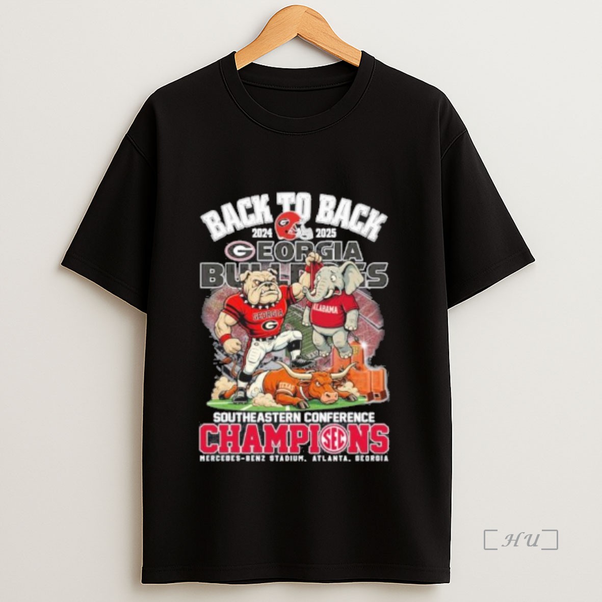Officials Back 2 Back 2024 2025 Georgia Bulldogs Mascot Southern Conference Champions Premium Shirt Sweatshirt Tee