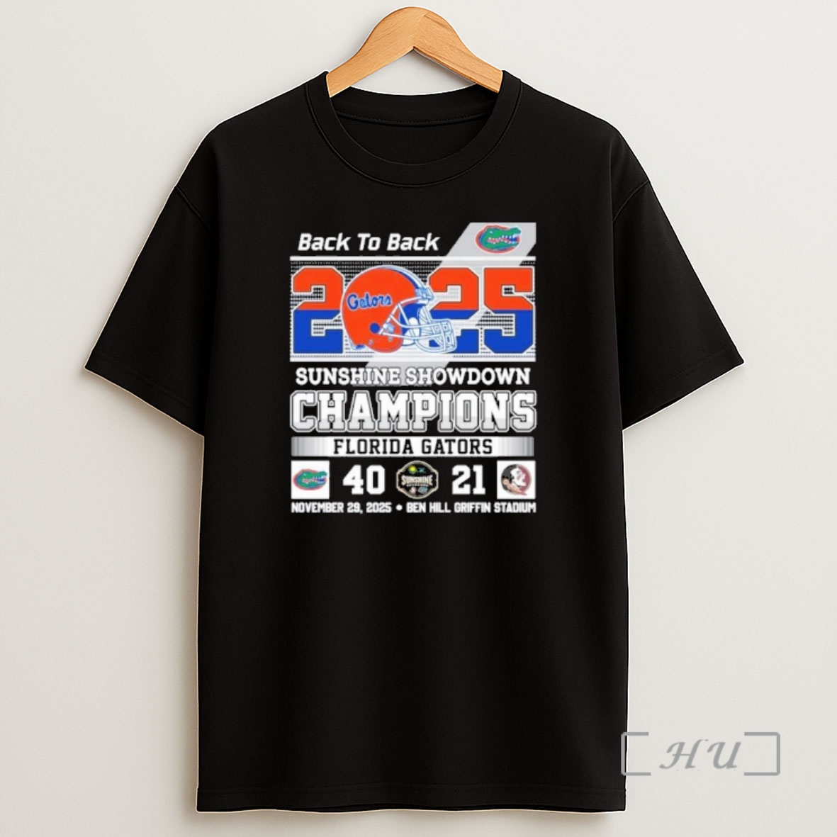 Officials Back 2 Back 2025 Florida Gators Sunshine Showdown Champions 40 21 Fsu Premium Shirt Sweatshirt Tee