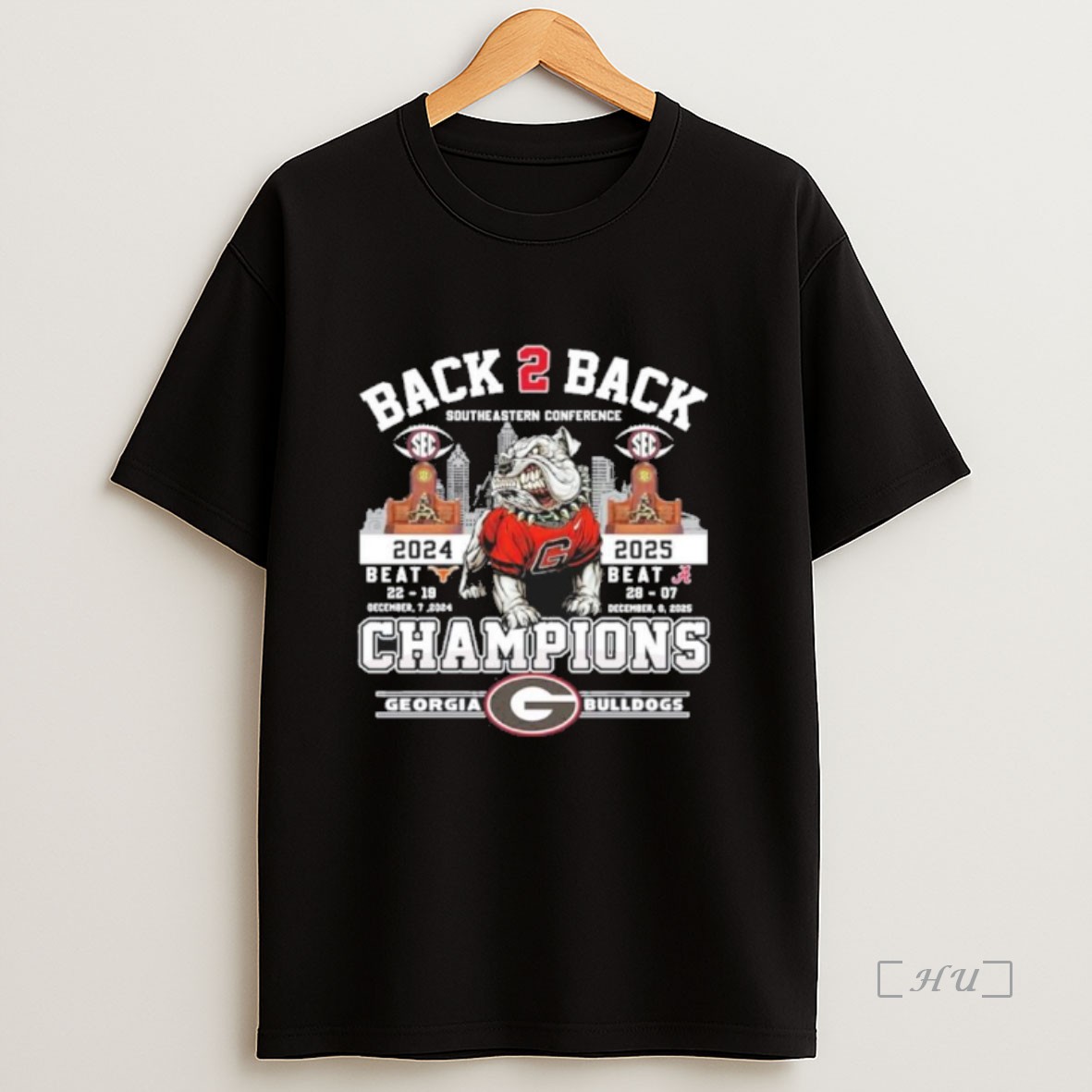 Officials Back 2 Back Sec Football Champions Georgia Bulldogs Beat Texas Vs Alabama Premium Shirt Sweatshirt Tee