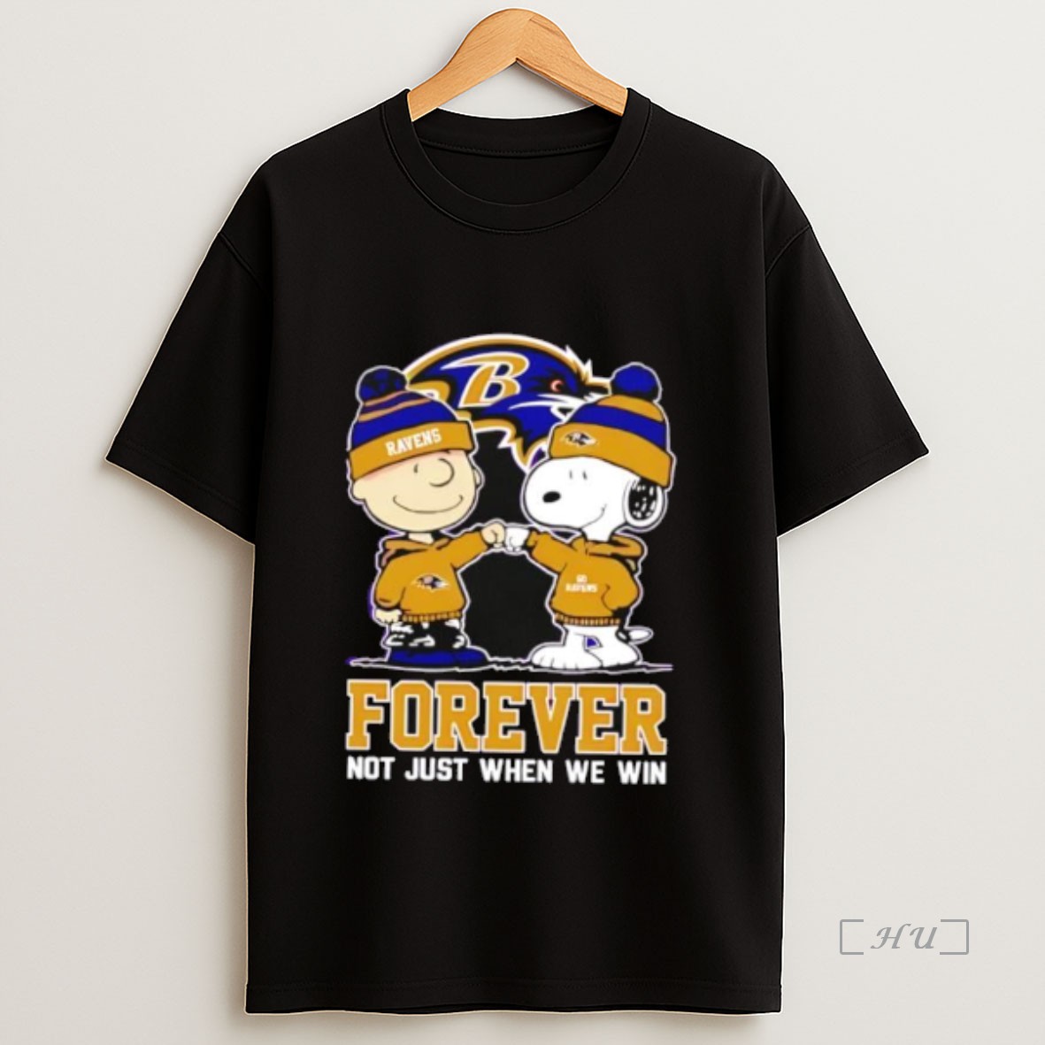 Officials Baltimore Ravens Charlie Brown And Snoopy Forever Not Just When We Win Shirt Sweatshirt Tee