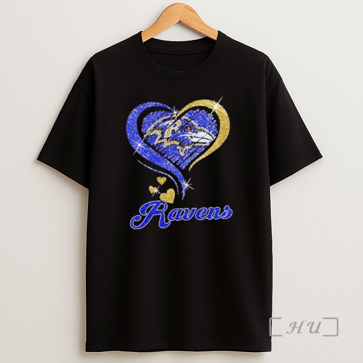 Officials Baltimore Ravens Football In Glitter Heart Fans Shirt Sweatshirt Tee