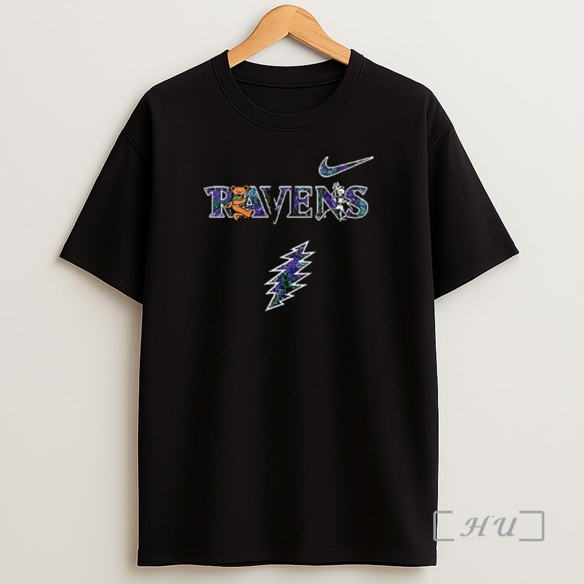 Officials Baltimore Ravens X Grateful Dead Logo Parody Premium Shirt Sweatshirt Tee