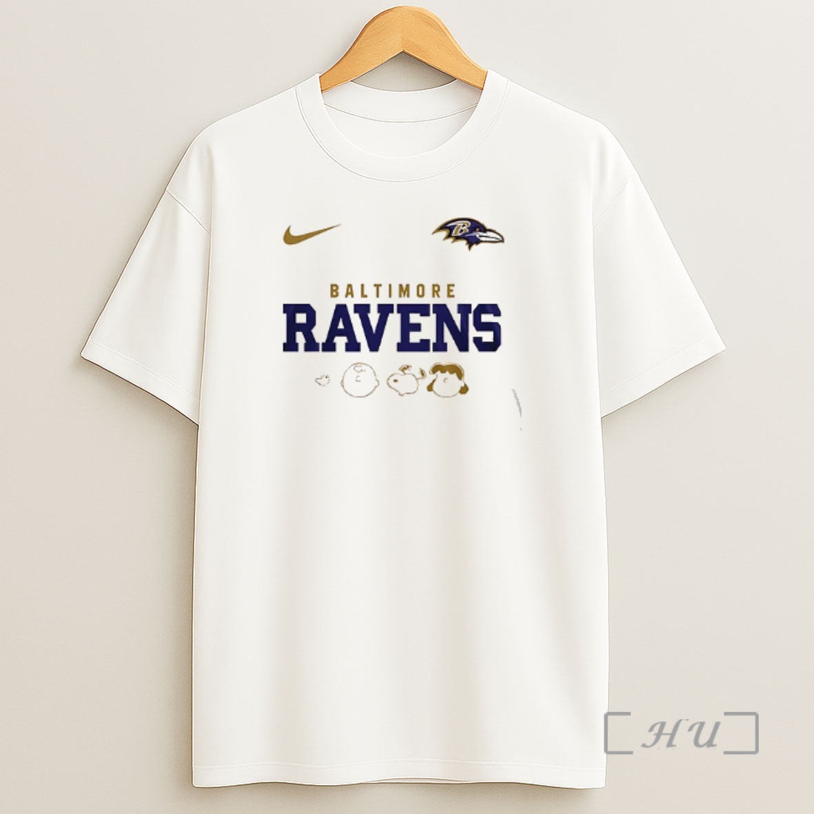 Officials Baltimore Ravens X Peanuts Abbey Road Cartoon Double Sided Graphic Shirt Sweatshirt Tee