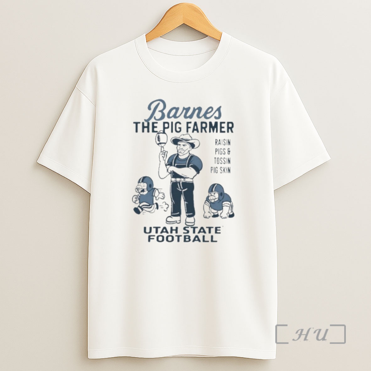Officials Barnes The Pig Farmer Raisin Pigs And Tossin Pig Skin Utah State Football Shirt Sweatshirt Tee