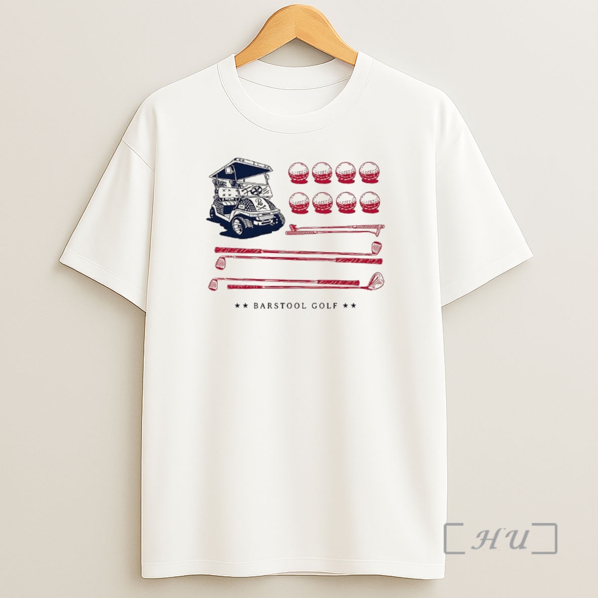 Officials Barstool Golf Cart Ball And Club Usa Flag Shirt Sweatshirt Tee