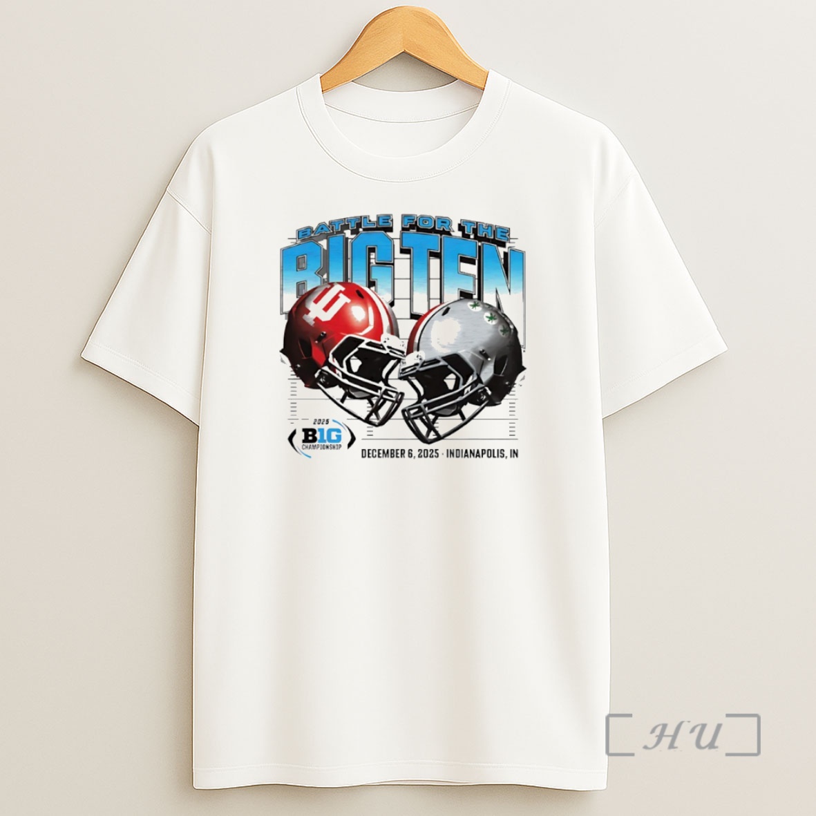 Officials Battle For The Big Ten Indiana Hoosiers Vs Ohio State Buckeyes 2025 Head To Head Circle Premium Shirt Sweatshirt Tee