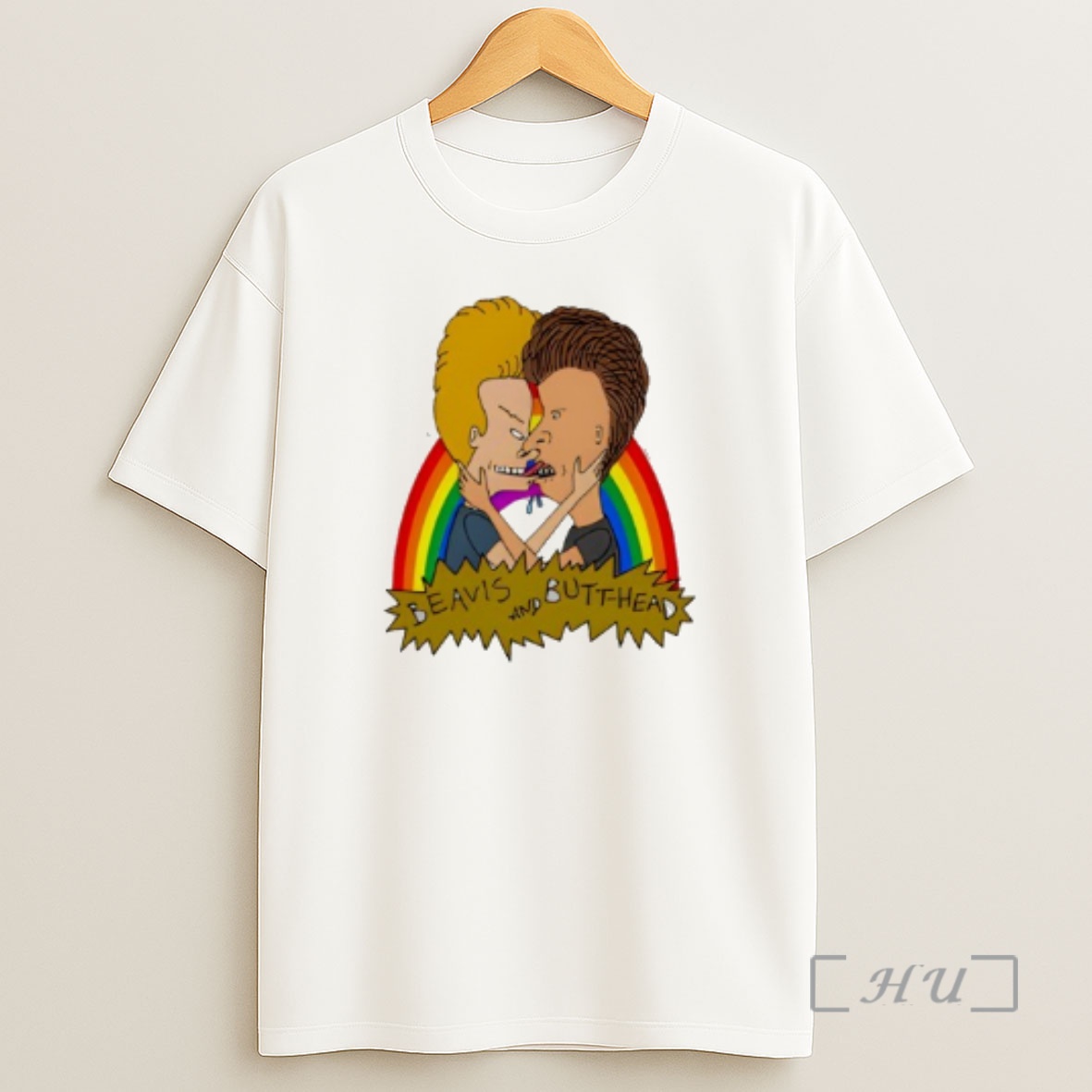 Officials Beavis And Butthead Kiss Ringer Graphic Shirt Sweatshirt Tee