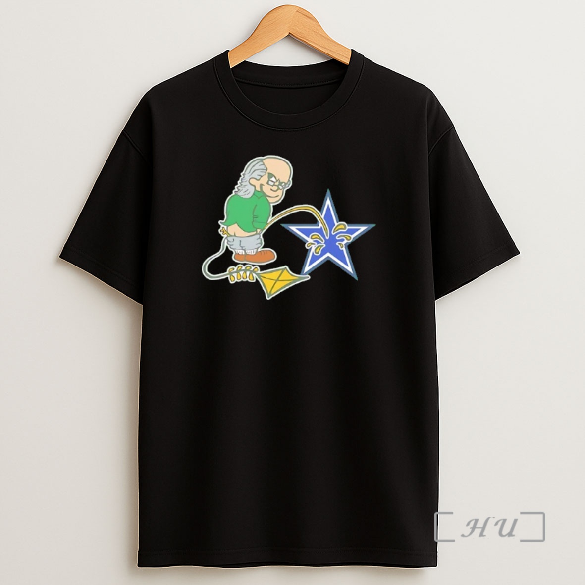 Officials Ben Franklin Whizzing On The Blue Star Premium Shirt Sweatshirt Tee