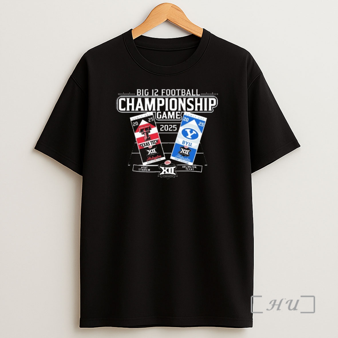 Officials Big Ten 2025 Football Championship Stadium Texas Tech Vs Byu Cougars Att Stadium Tickets Premium Shirt Sweatshirt Tee