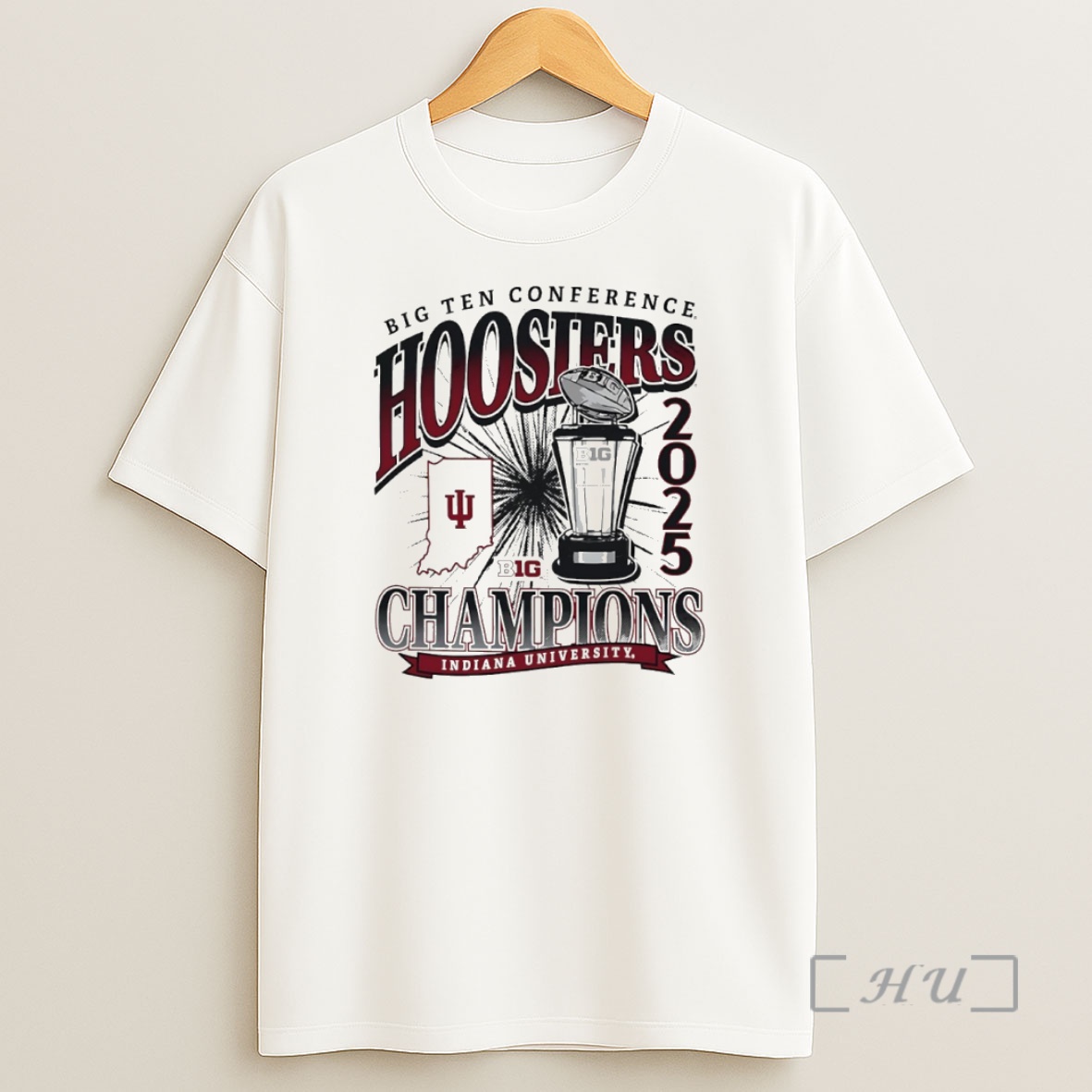 Officials Big Ten Conference Champions 2025 Indiana Hoosiers Trophy Circle Shirt Sweatshirt Tee