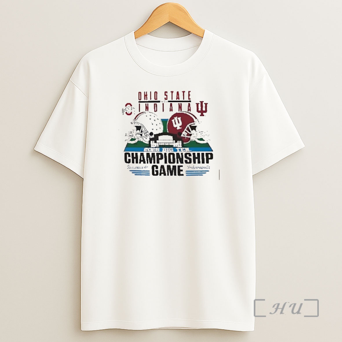 Officials Big Ten Ivory 2025 Football Championship Stadium Helmets Premium Shirt Sweatshirt Tee
