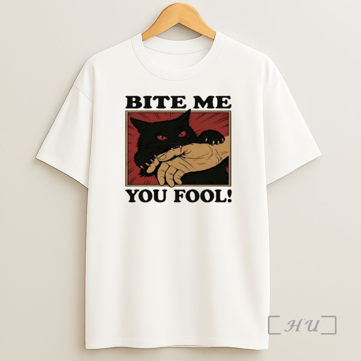 Officials Biting Black Cat Bite Me You Fool Shirt Sweatshirt Tee
