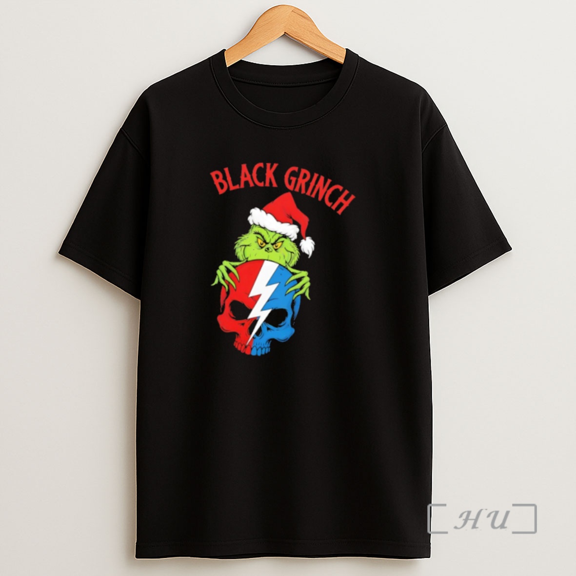 Officials Black Grinch Santa Hat Stealie Skull Grateful Dead Merry Christmas Shirt Sweatshirt Tee