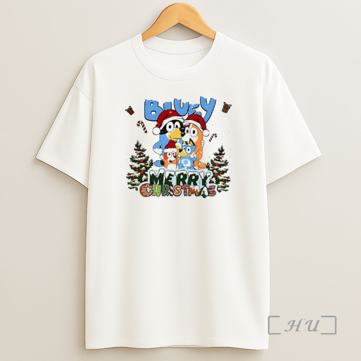 Officials Bluey Family Santa Hat Merry Christmas Premium Shirt Sweatshirt Tee