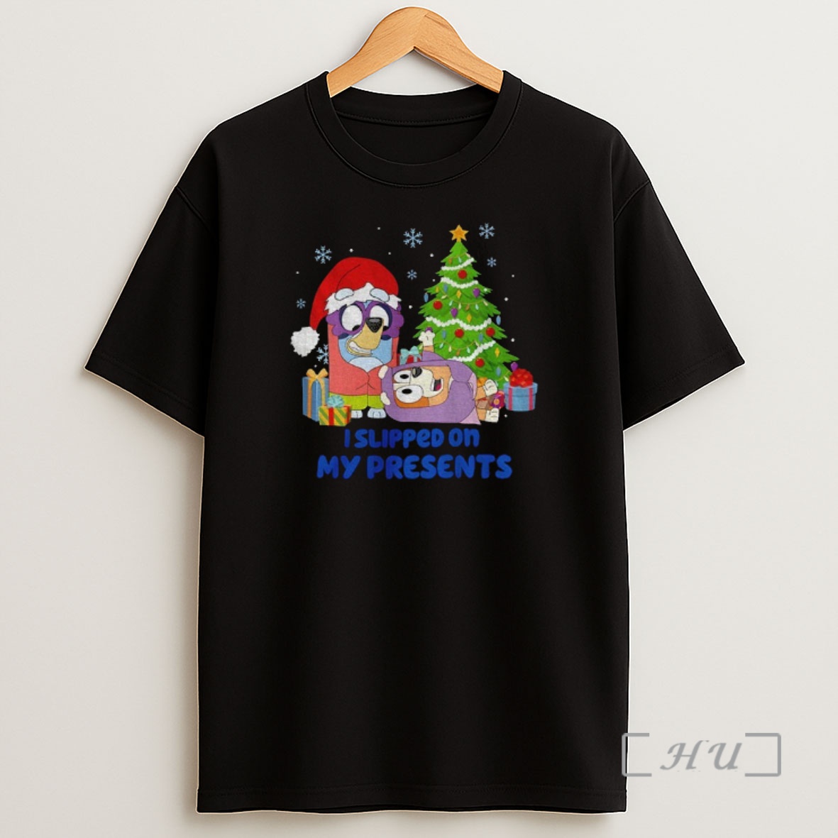 Officials Bluey Janet And Rita I Slipped On My Presents Christmas Premium Shirt Sweatshirt Tee