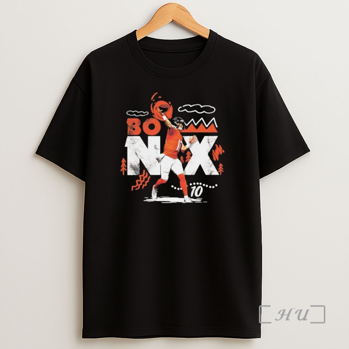 Officials Bo Nix 10 Denver Broncos Player Name And Number Vintage Premium Shirt Sweatshirt Tee