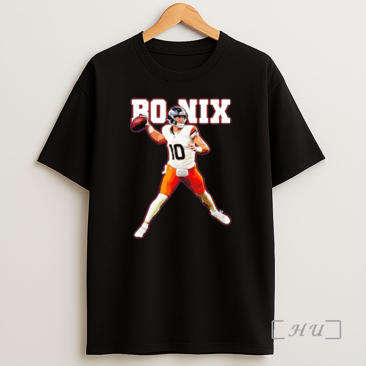 Officials Bo Nix Denver Broncos No 10 Cartoon Signature Shirt Sweatshirt Tee