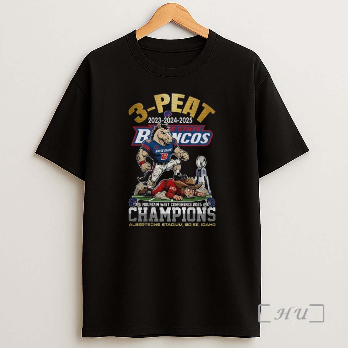 Officials Boise State Broncos 2025 Mountain West Conference Champions 3 Peat 2023 2025 Premium Shirt Sweatshirt Tee