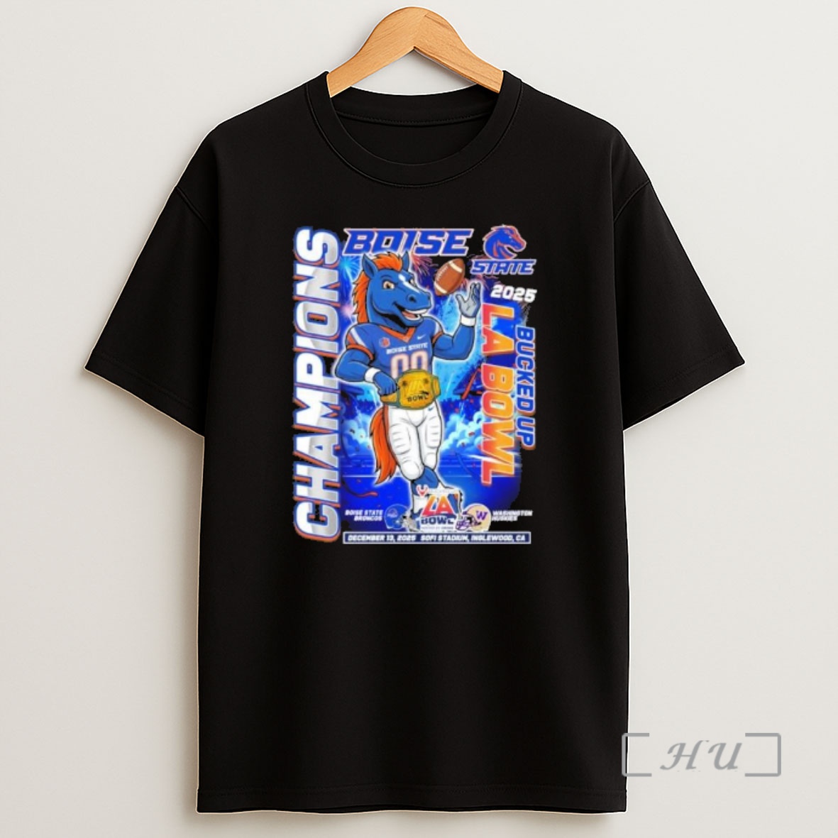 Officials Boise State Broncos Mascot 2025 Bucked Up La Bowl Champions Shirt Sweatshirt Tee