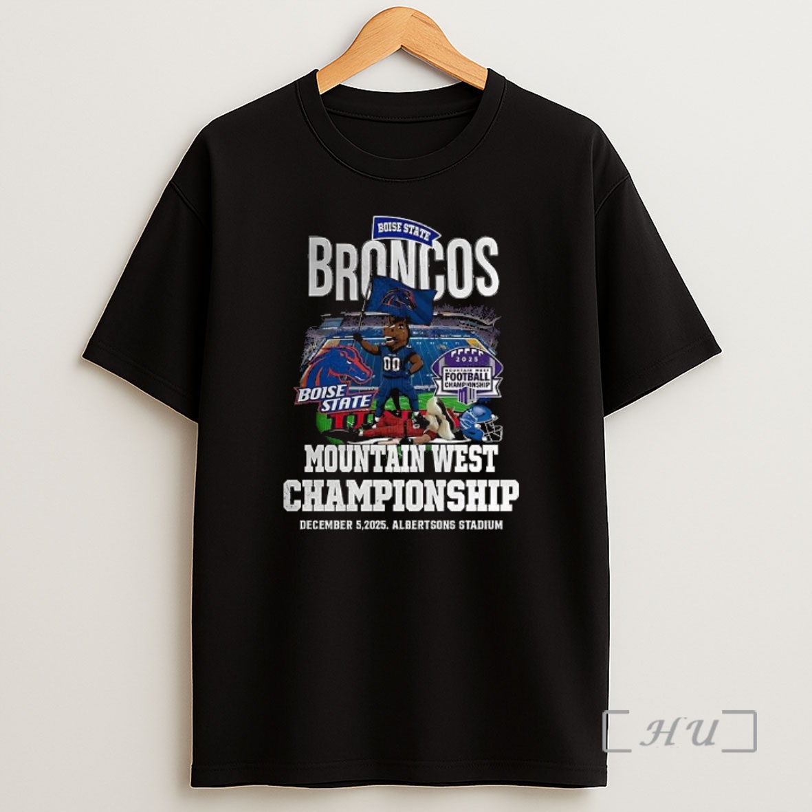 Officials Boise State Broncos Beat Unlv Rebels Mountain West Conference Championship 2025 Mascot Premium Shirt Sweatshirt Tee