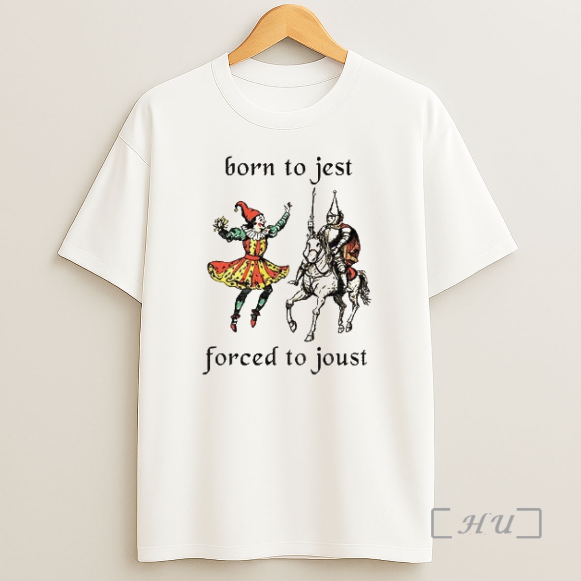 Officials Born To Jest Forced To Joust Graphic Meme Knight Shirt Sweatshirt Tee