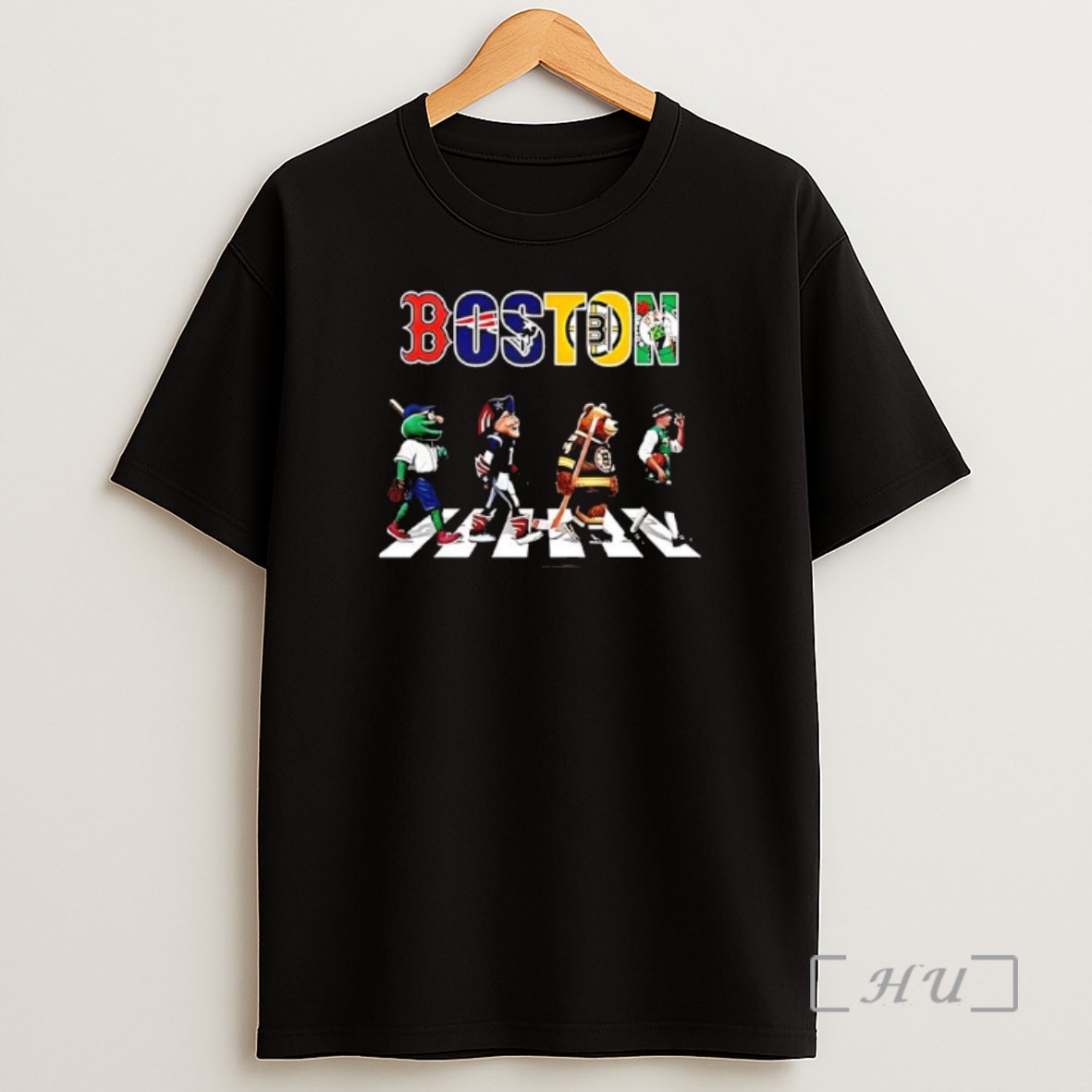 Officials Boston Sports Red Sox Vs New England Patriots Vs Bruins Vs Celtics Mascots Abbey Road Shirt Sweatshirt Tee
