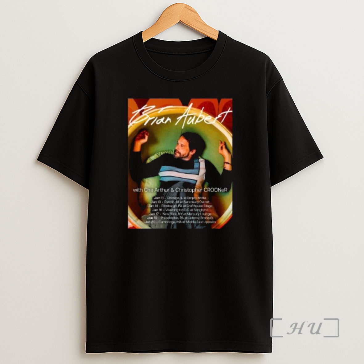 Officials Brian Aubert With Che Arthur Christopher Crooner January Tour 2026 Circle Black Shirt Sweatshirt Tee