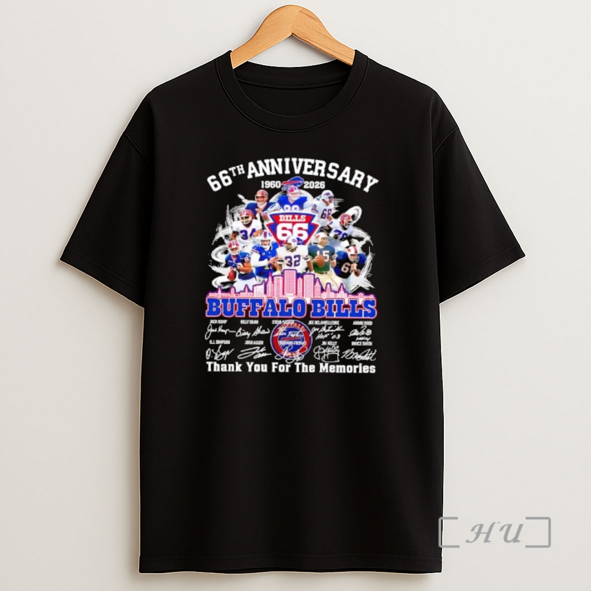 Officials Buffalo Bills 1960 2026 66th Anniversary Thank For The Memories Signatures Shirt Sweatshirt Tee