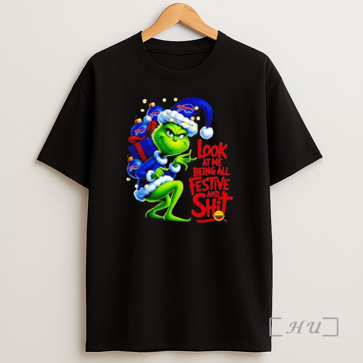 Officials Buffalo Bills Grinch Look At Me Being All Festive Shirt Sweatshirt Tee