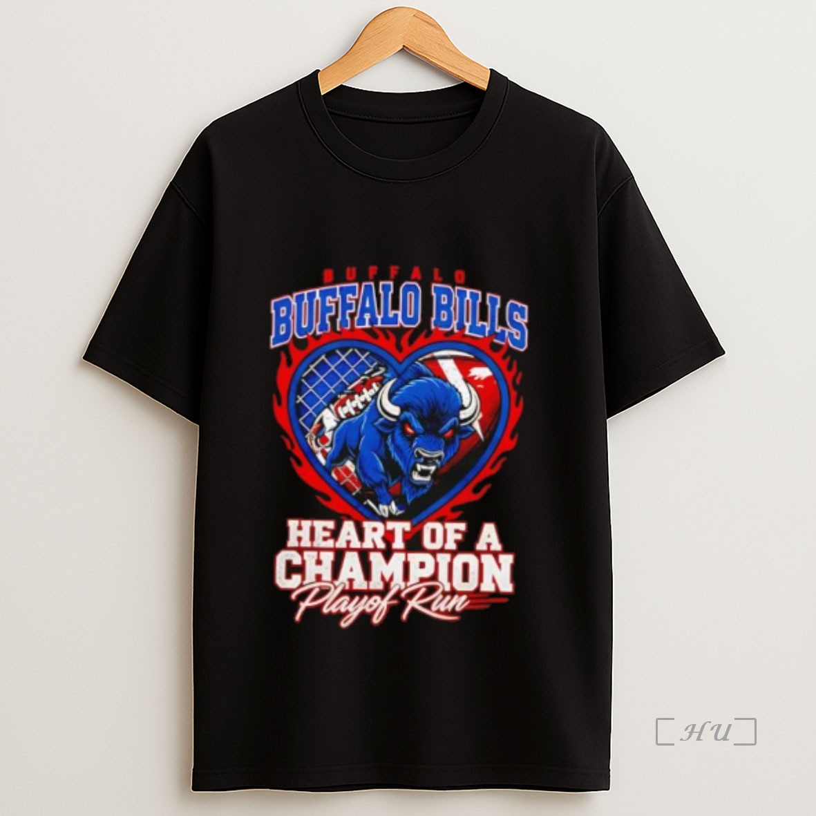 Officials Buffalo Bills Heart Of A Champion Playoff Run Shirt Sweatshirt Tee