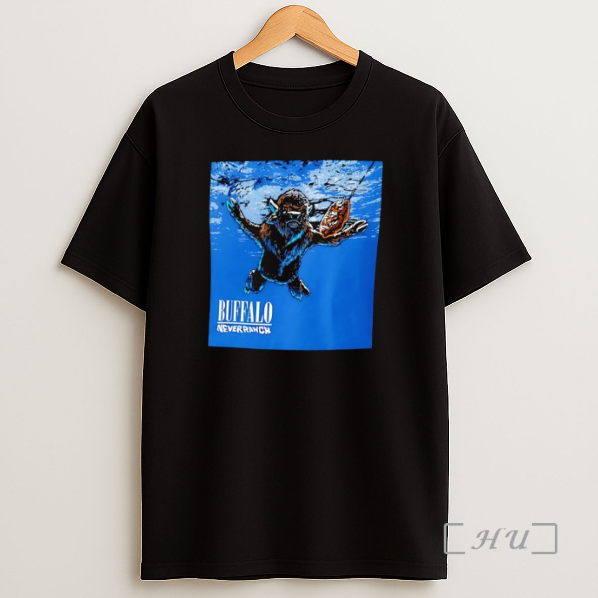 Officials Buffalo Never Ranch Buffalo Swimming Underwater Shirt Sweatshirt Tee