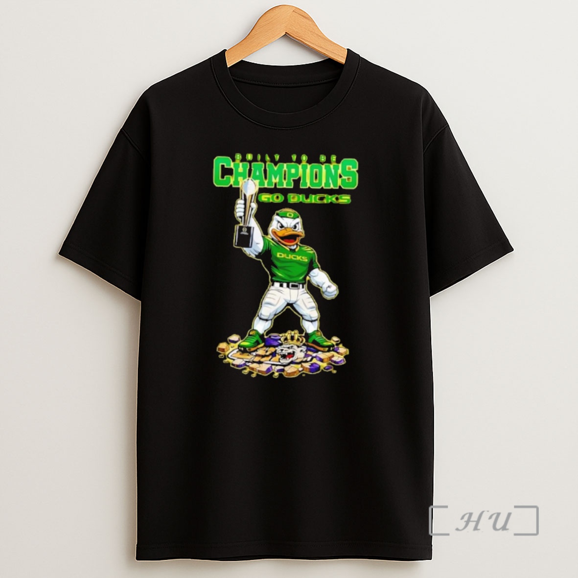 Officials Built To Be Champions 2025 Its All About The Oregon Ducks Trophy Mascot Shirt Sweatshirt Tee