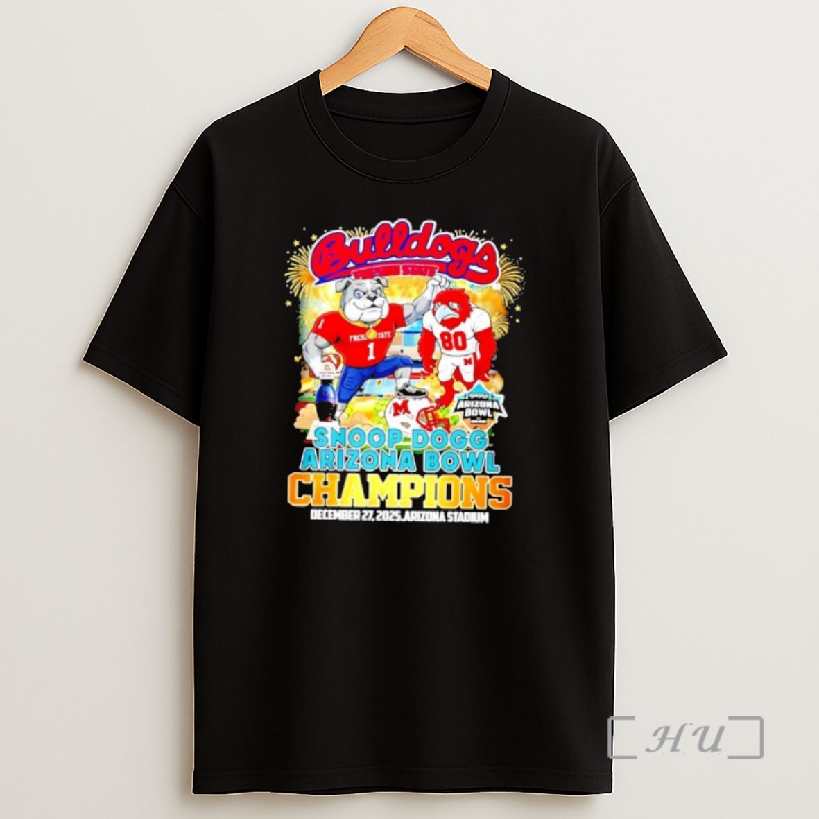 Officials Bulldogs Fresno State 2025 Snoop Dogg Arizona Bowl Champions Mascot Shirt Sweatshirt Tee