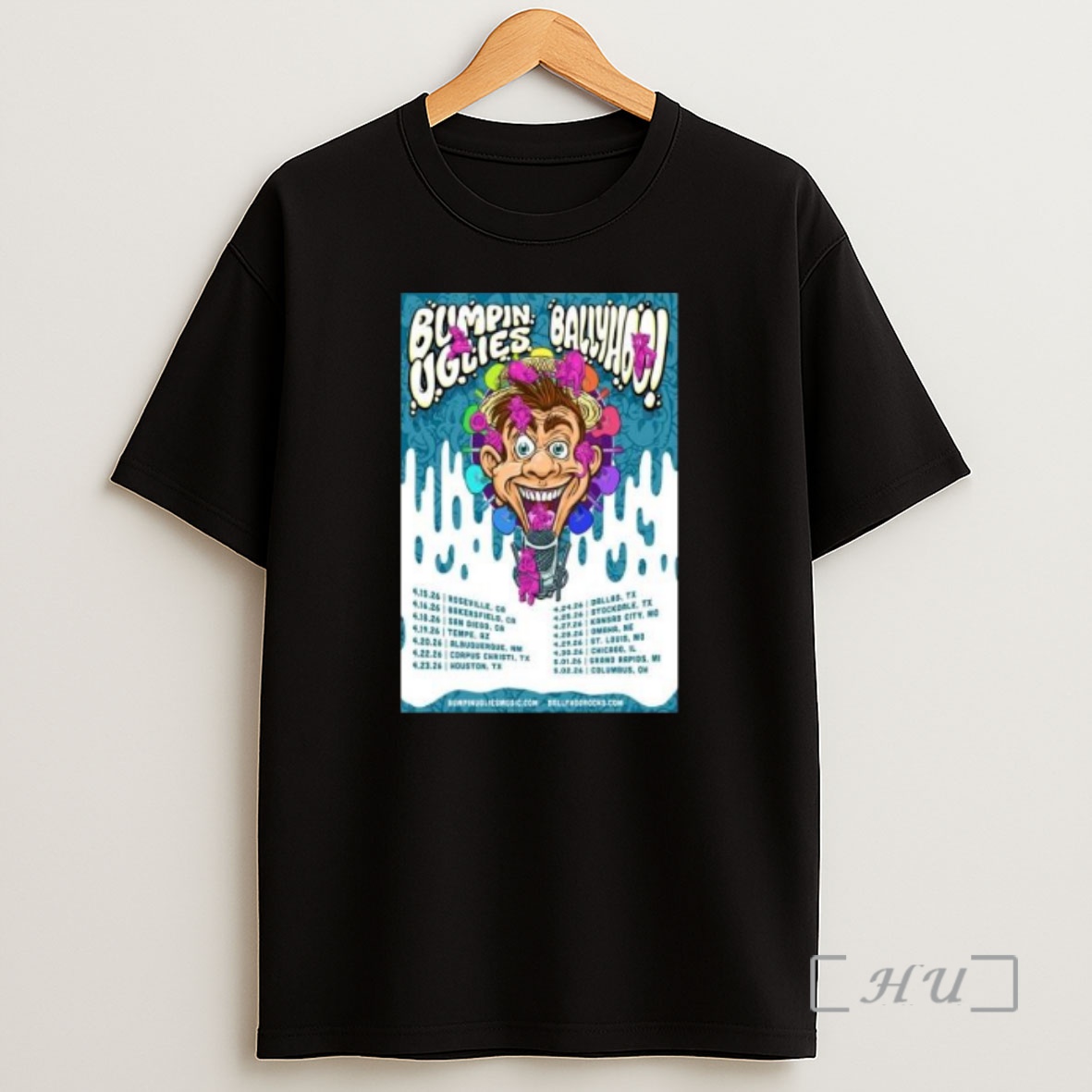 Officials Bumpin Uglies And Ballyhoo Usa Tour 2026 Circle Black Shirt Sweatshirt Tee
