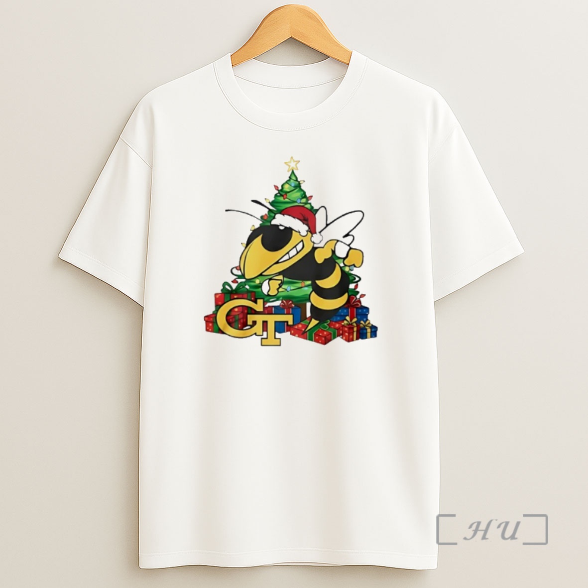 Officials Buzz Georgia Tech Yellow Jackets Santa Hat Merry Christmas Shirt Sweatshirt Tee