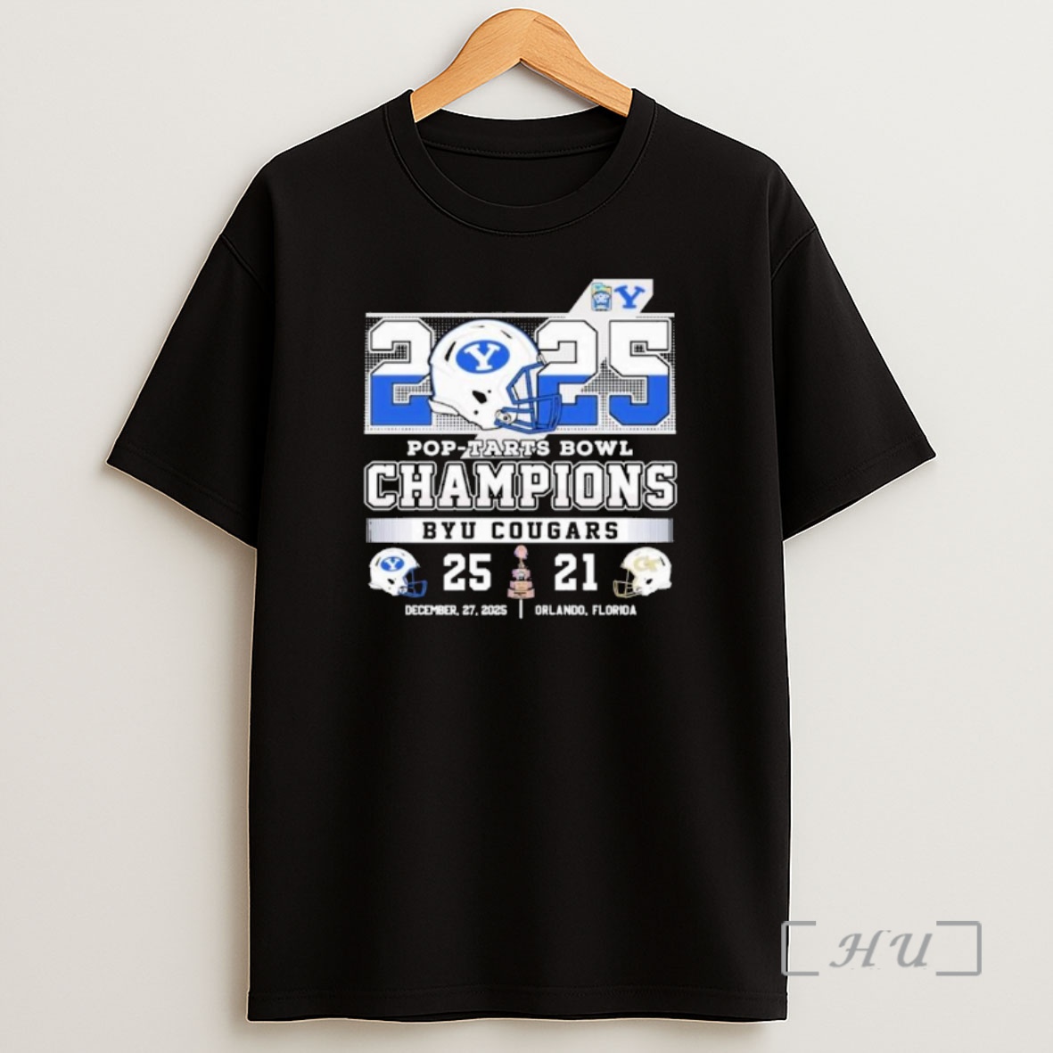 Officials Byu Cougars 2025 Pop Tarts Bowl Champions 25 21 Shirt Sweatshirt Tee