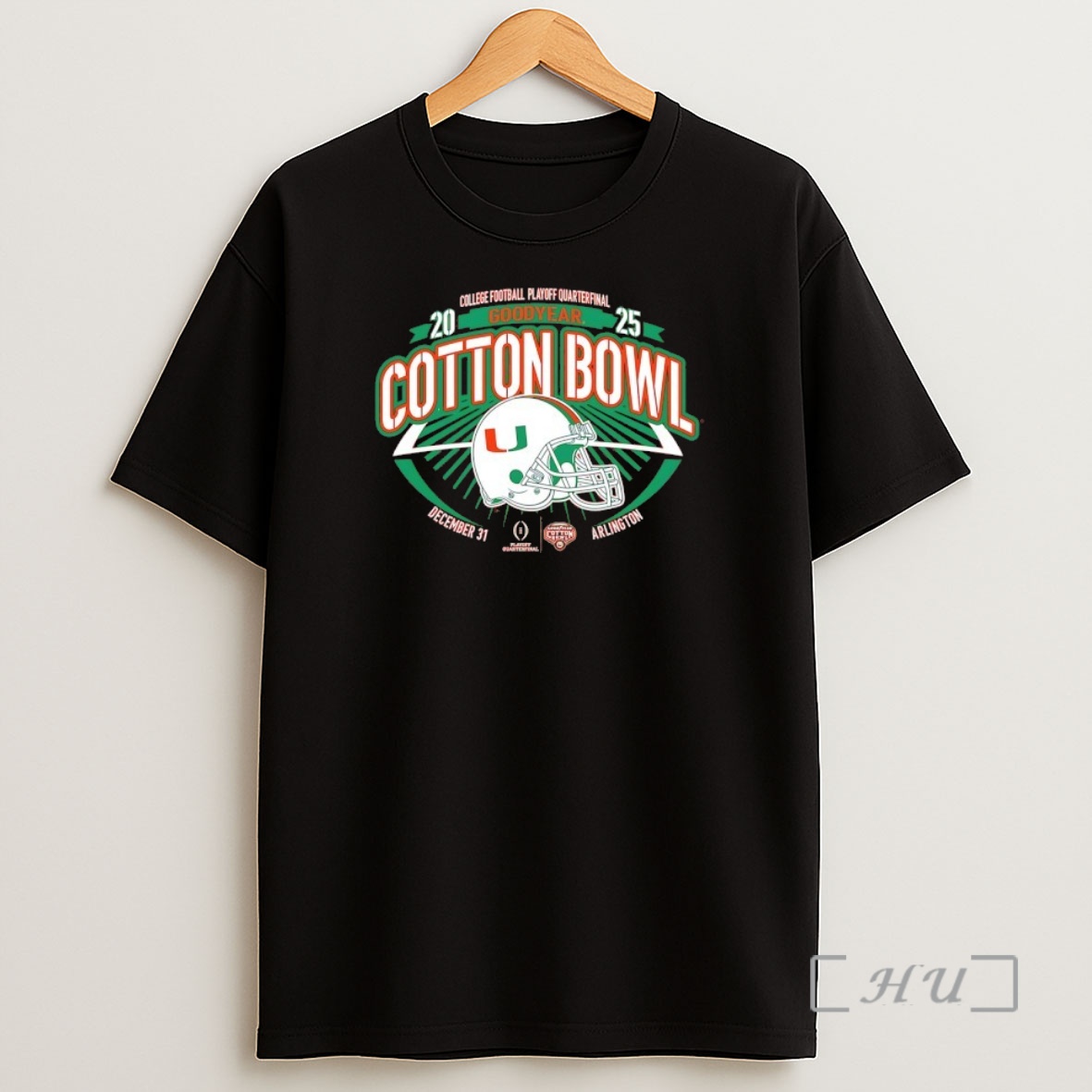 Officials Cfp Miami Hurricanes 2025 Goodyear Cotton Bowl Helmet Shirt Sweatshirt Tee