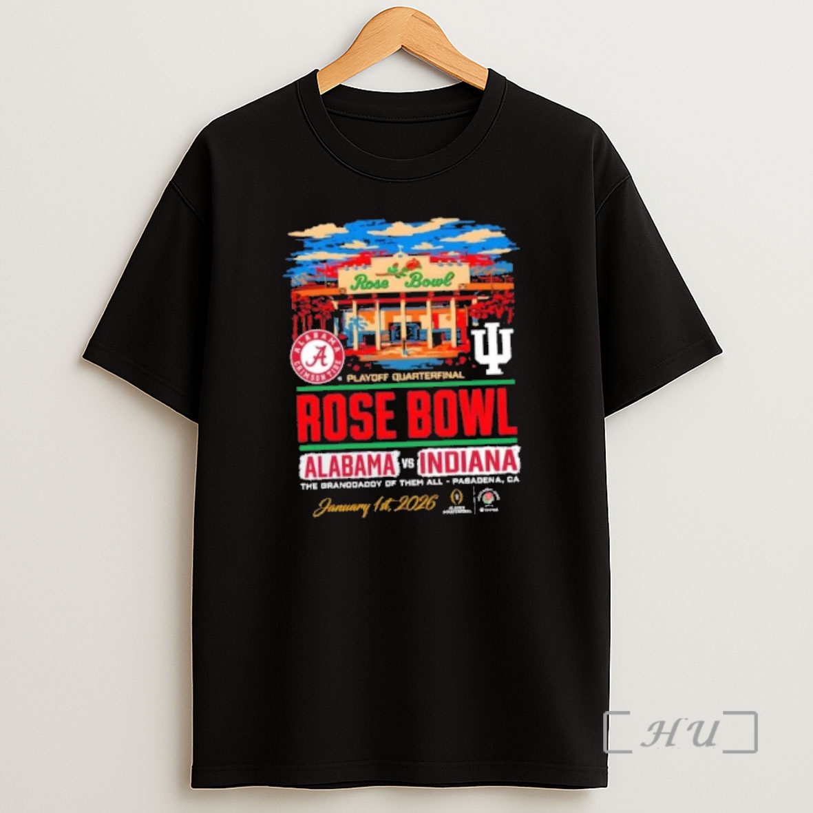 Officials Cfp Playoff Quarterfinal 26 Rose Bowl Alabama Crimson Tide Vs Indiana Hoosiers Pasadena January 1st 2026 Shirt Sweatshirt Tee