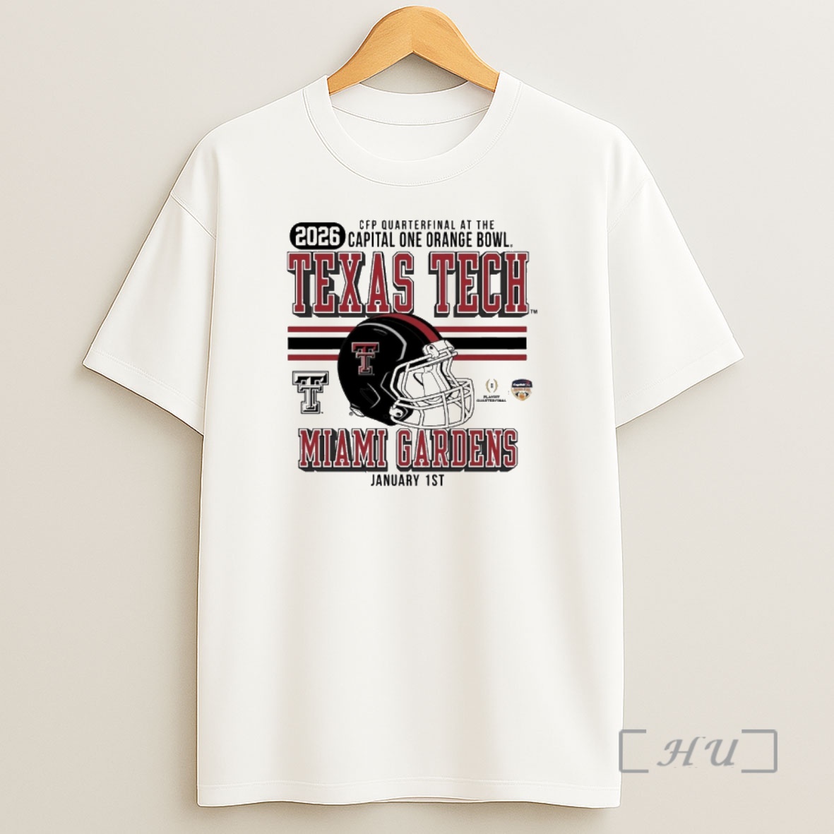 Officials Cfp Quatentifianl Orange Bowl Texas Tech University Red Raiders Football 2026 Miami Gardens Jan 1 Shirt Sweatshirt Tee