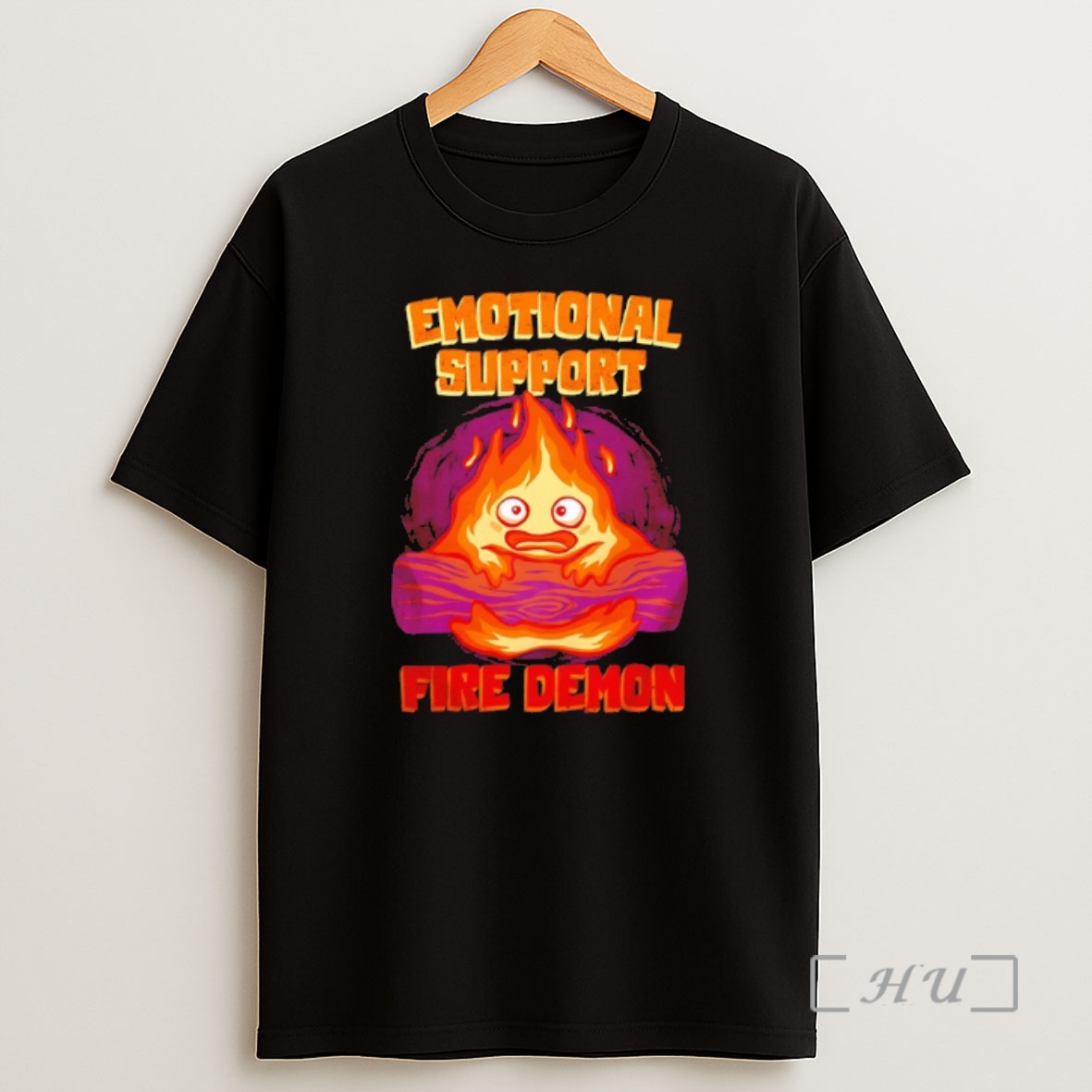 Officials Calcifer Emotional Support Fire Demon Cartoon Shirt Sweatshirt Tee