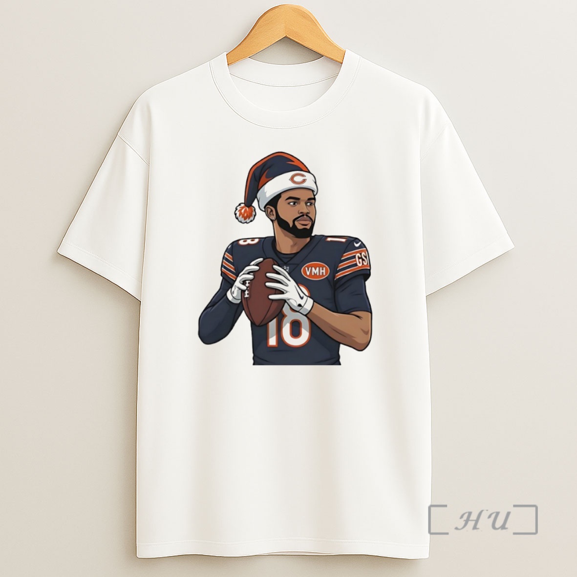 Officials Caleb Williams Chicago Bears Christmas Hat Circle Shirt Sweatshirt Tee