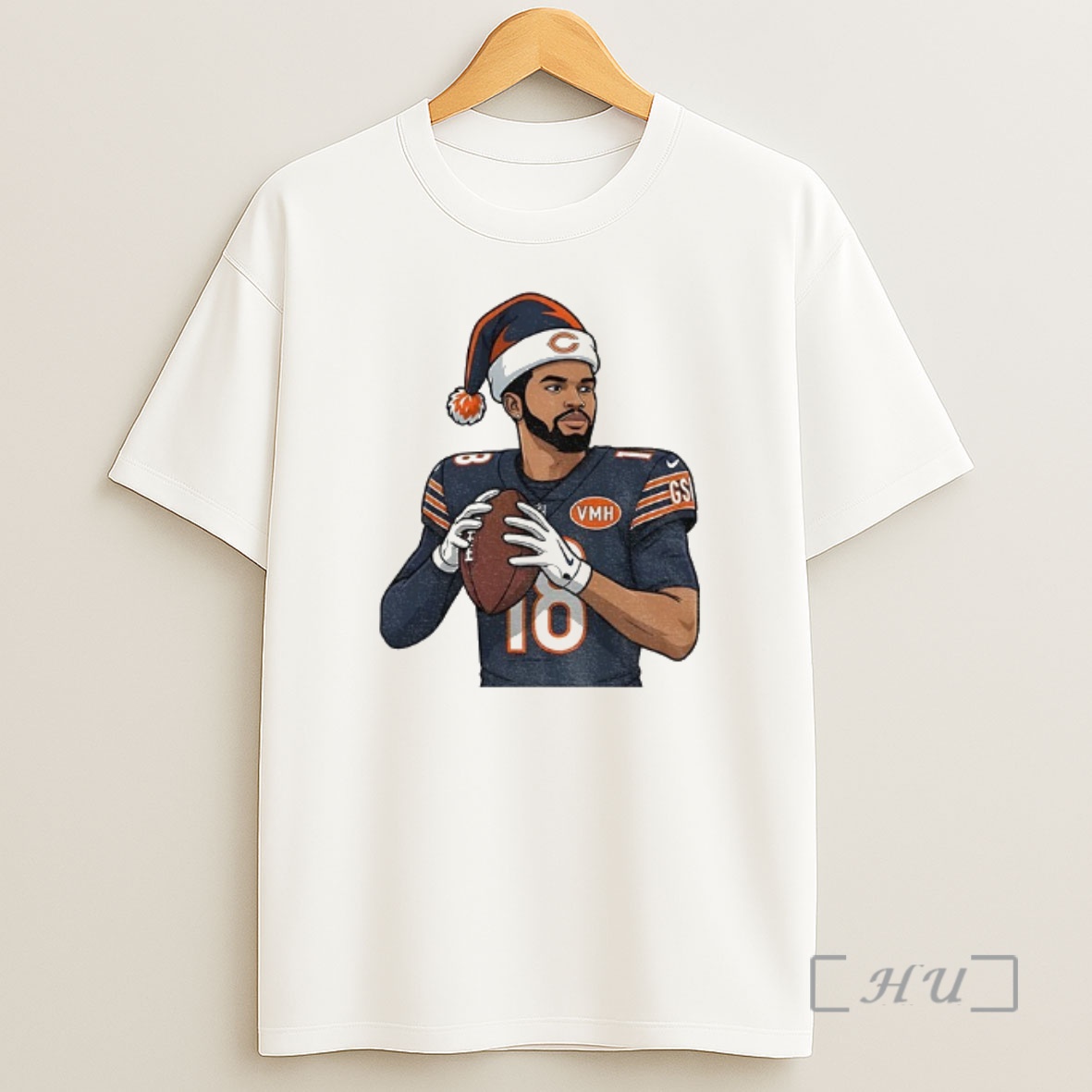 Officials Caleb Williams Chicago Bears Posing Football Nfl 2025 Christmas Shirt Sweatshirt Tee