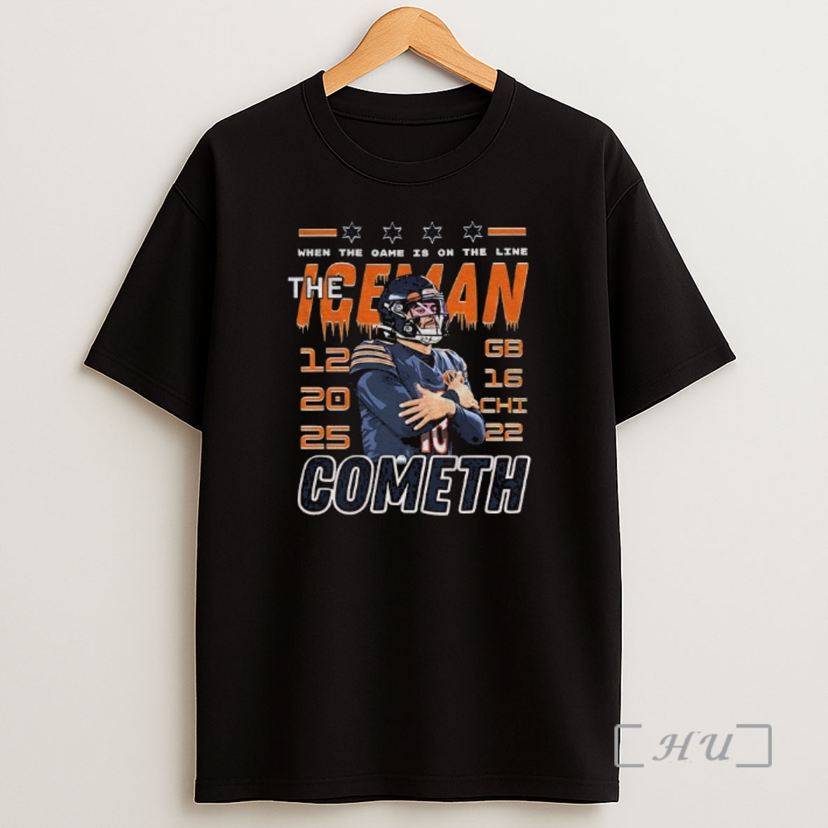 Officials Caleb Williams Chicago Bears The Iceman Cometh When The Game Is On The Line Shirt Sweatshirt Tee