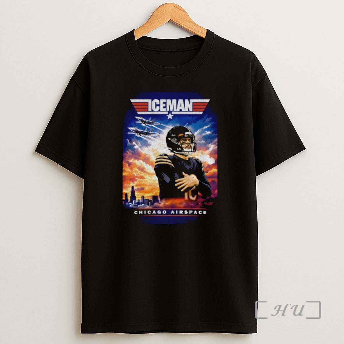 Officials Caleb Williams Ice Man Chicago Bears X Top Gun Chicago Airspace Shirt Sweatshirt Tee