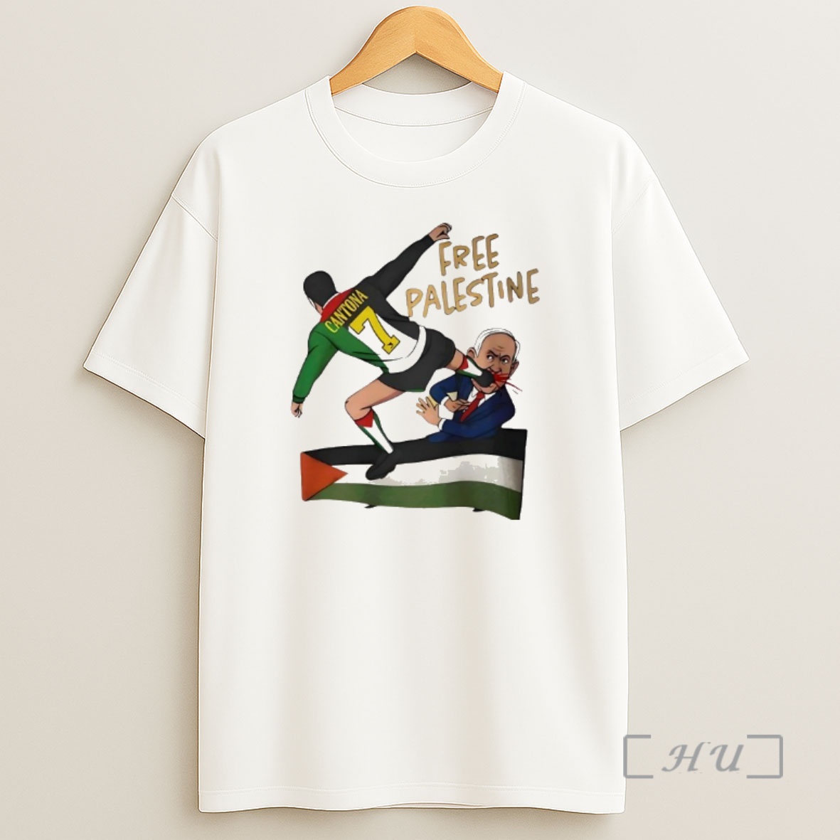 Officials Cantona Shoots Netanyahu Free Palestine Premium Shirt Sweatshirt Tee