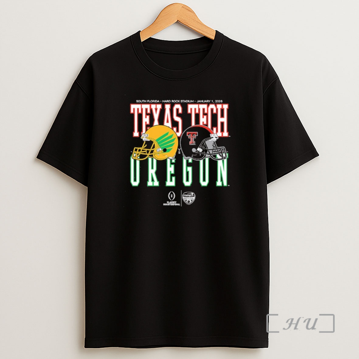 Officials Capital One Orange Bowl January 1 2026 Oregon Vs Texas Tech Helmet Matchup Shirt Sweatshirt Tee